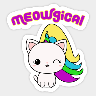 Meowgical Unicorn Magical Cat Sticker